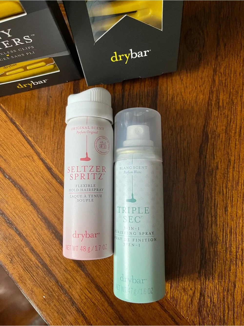 Drybar Bundle- Four Pack (Comb, Clips, Hairspray, Finishing Spray)